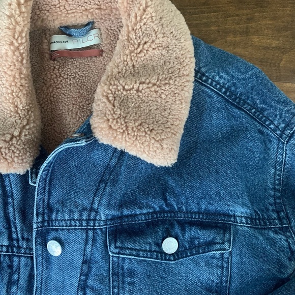 NWT Anthropologie Pilcro Denim Sherpa jacket, XS - Picture 2 of 7